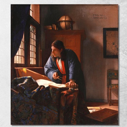 Il Geografo Jan Vermeer jvr19 quadro stampato su tela