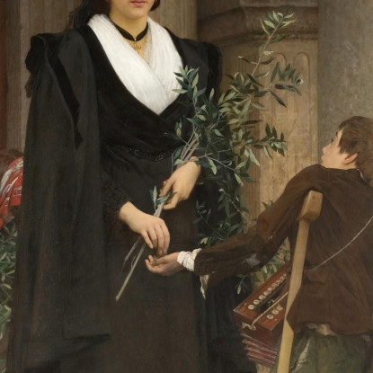 Mireille Fa L'Elemosina Fuori Saint-Trophime 1882 Pierre-Auguste Cot pac1 quadro stampato su tela