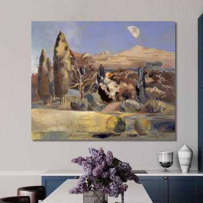 Paesaggio Del Primo Quarto Di Luna Paul Nash pns4 quadro stampato su tela