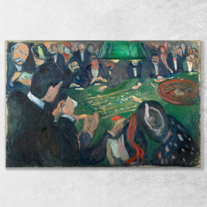 Il Tavolo Della Roulette Di Monte Carlo Edvard Munch em15 quadro stampato su tela