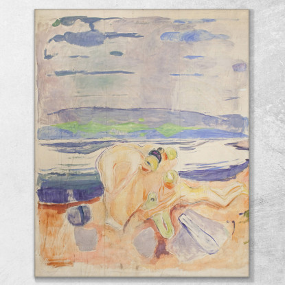 Alma Mater Esplorando I Bambini Edvard Munch em46 quadro stampato su tela