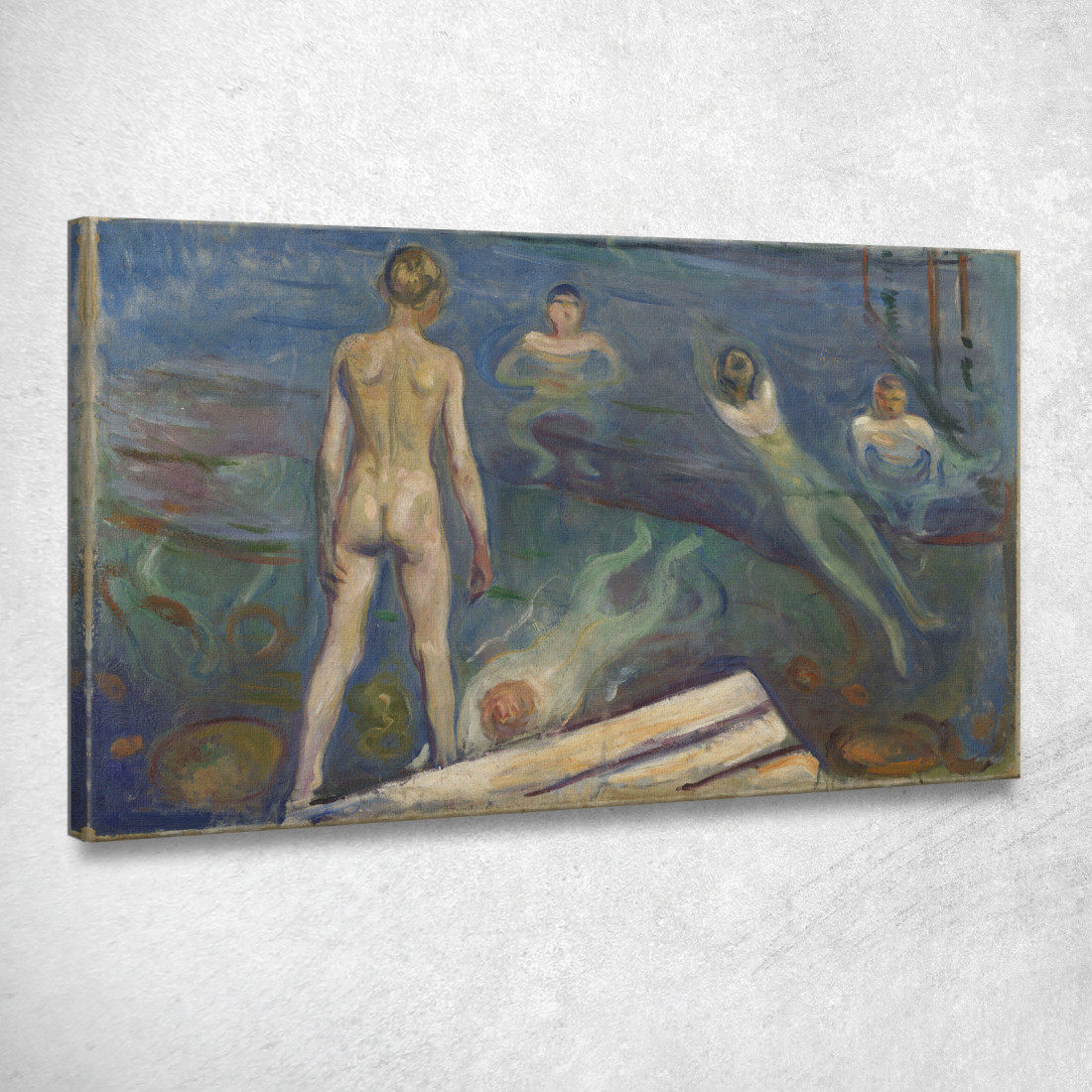 Ragazzi Al Bagno Edvard Munch em58 quadro stampato su tela Ragazzi Al Bagno Edvard Munch em58 quadro stampato su tela