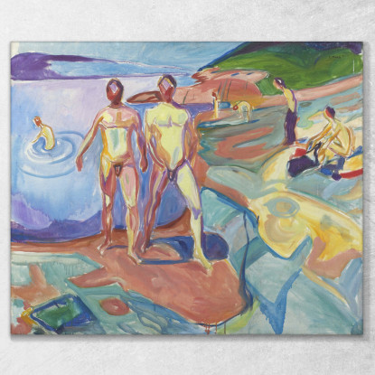 Uomini Al Bagno 2 Edvard Munch em61 quadro stampato su tela