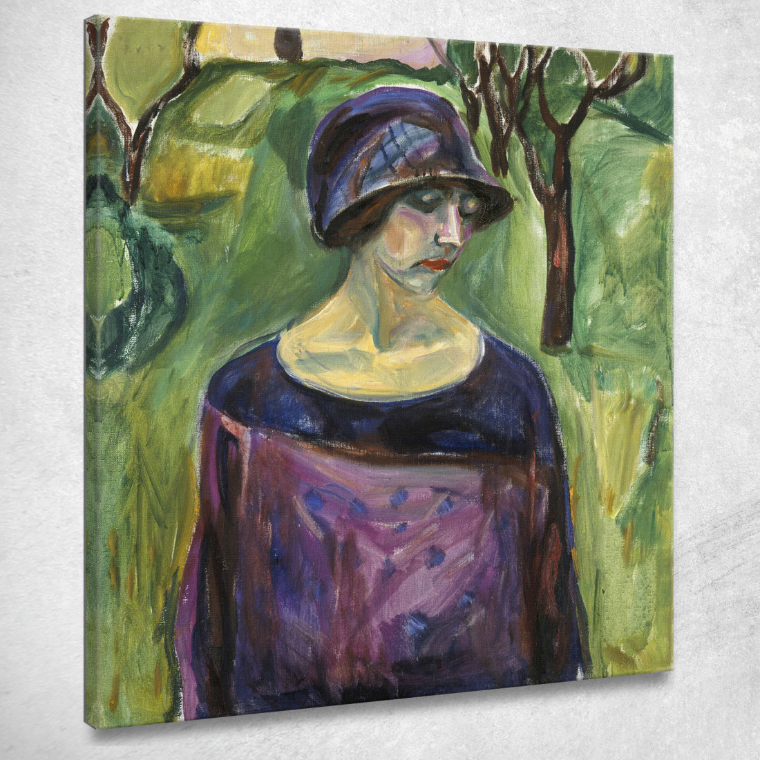 Birgit Prestøe Nel Giardino Edvard Munch em71 quadro stampato su tela Birgit Prestøe Nel Giardino Edvard Munch em71 quadro stampato su tela