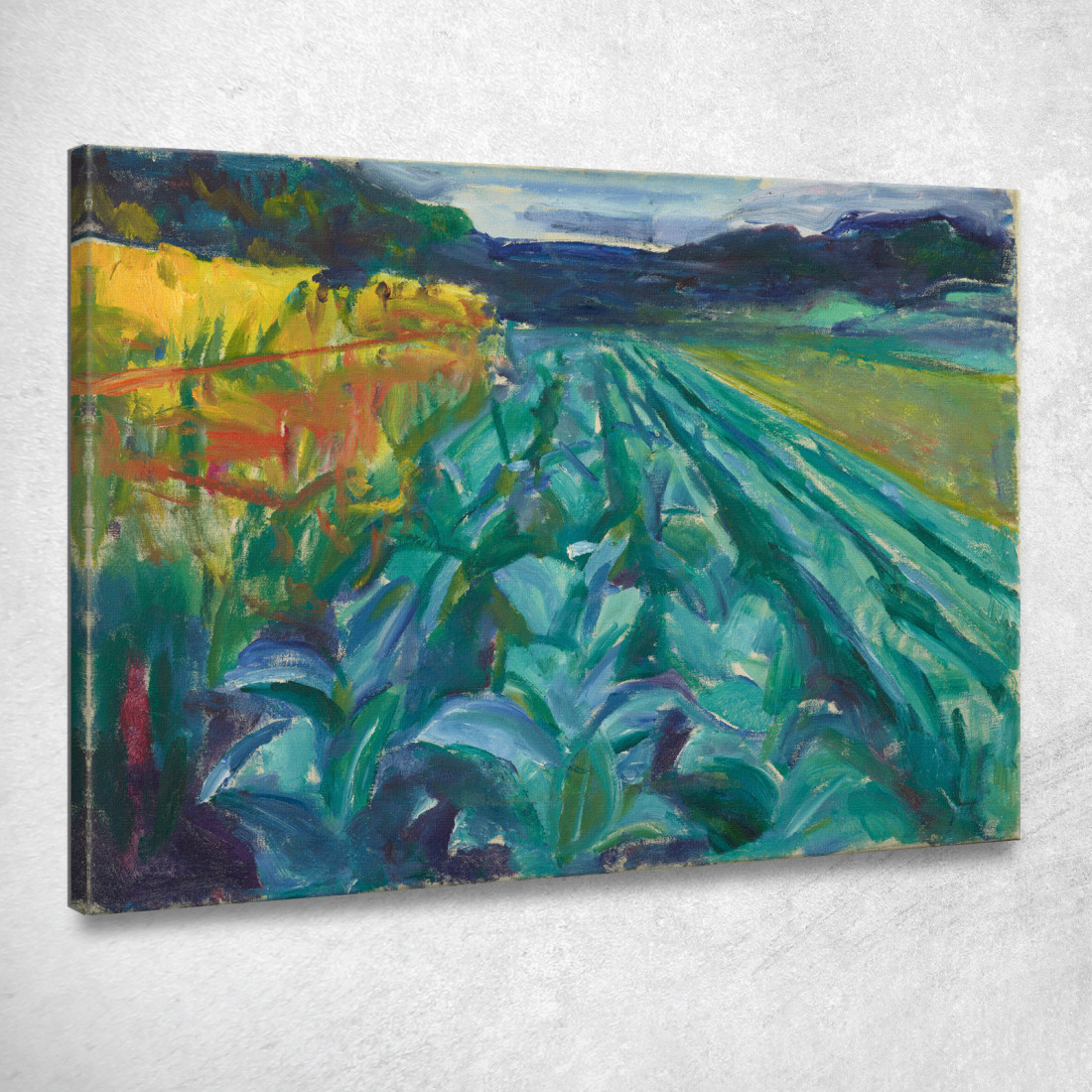 Campo Di Cavoli Edvard Munch em77 quadro stampato su tela Campo Di Cavoli Edvard Munch em77 quadro stampato su tela