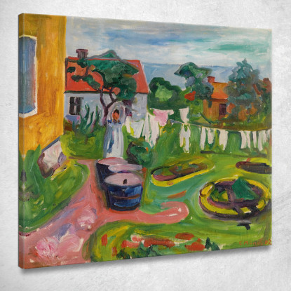 Vestiti Stesi Ad Åsgårdstrand Edvard Munch em82 quadro stampato su tela