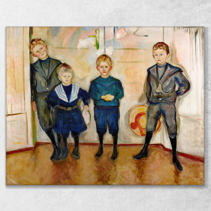 I Figli Del Dottor Linde Edvard Munch em96 quadro stampato su tela