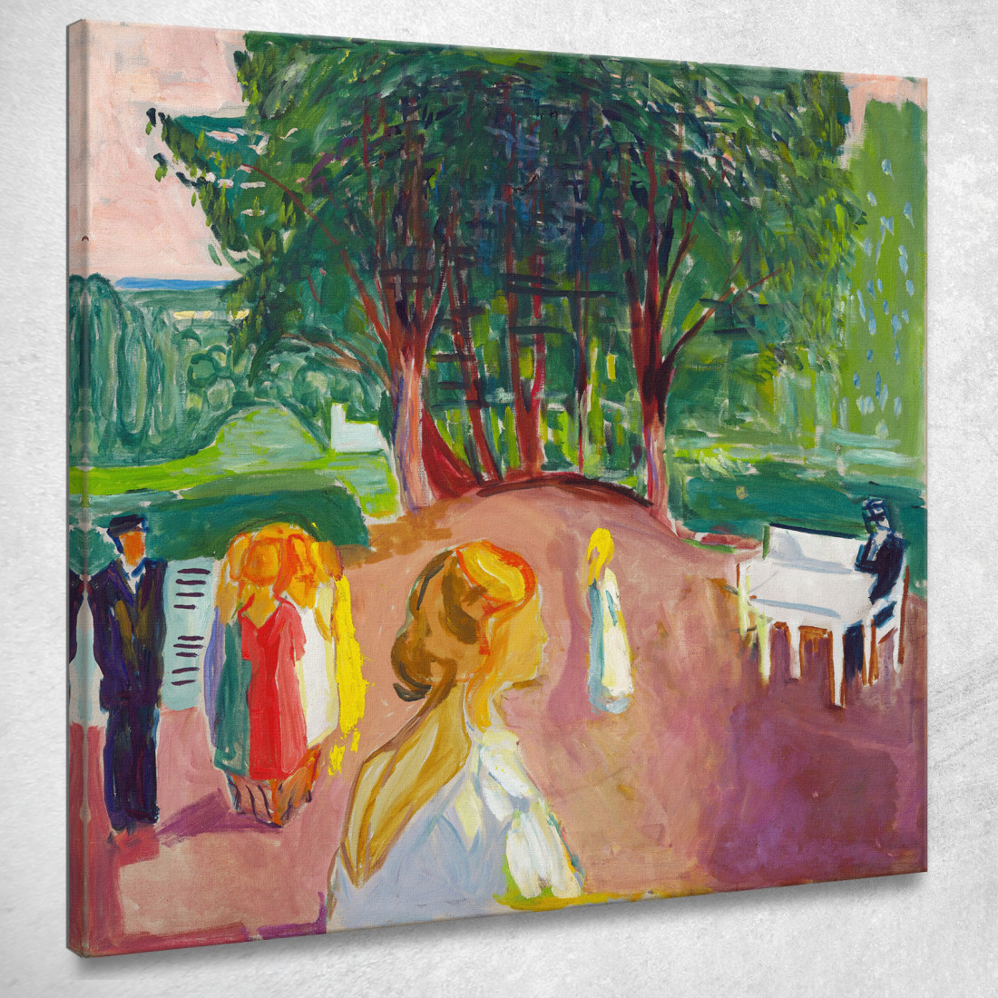 Flirtare Nel Parco Edvard Munch em115 quadro stampato su tela Flirtare Nel Parco Edvard Munch em115 quadro stampato su tela