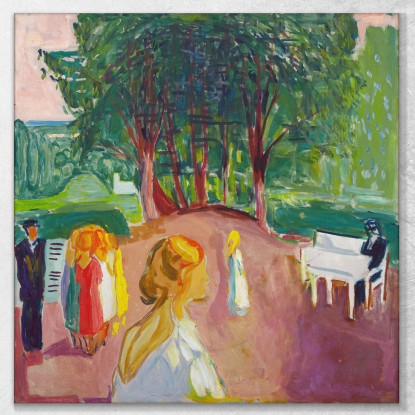 Flirtare Nel Parco Edvard Munch em115 quadro stampato su tela