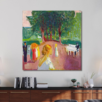Flirtare Nel Parco Edvard Munch em115 quadro stampato su tela