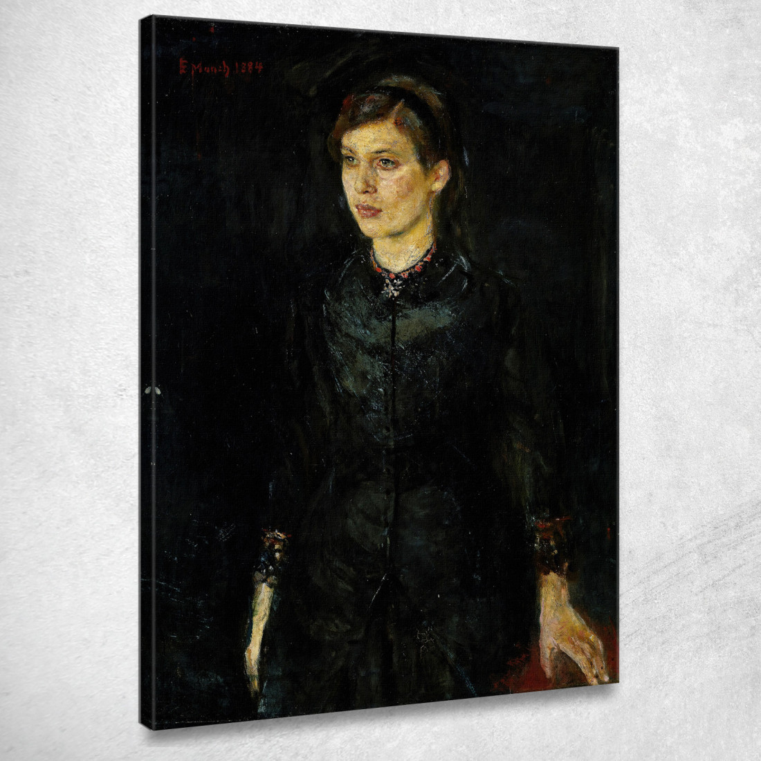 Inger In Nero Edvard Munch em151 quadro stampato su tela Inger In Nero Edvard Munch em151 quadro stampato su tela