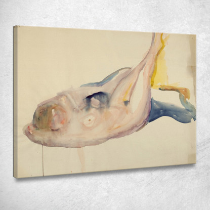 Disteso Nudo Con Le Gambe Sollevate Edvard Munch em177 quadro stampato su tela