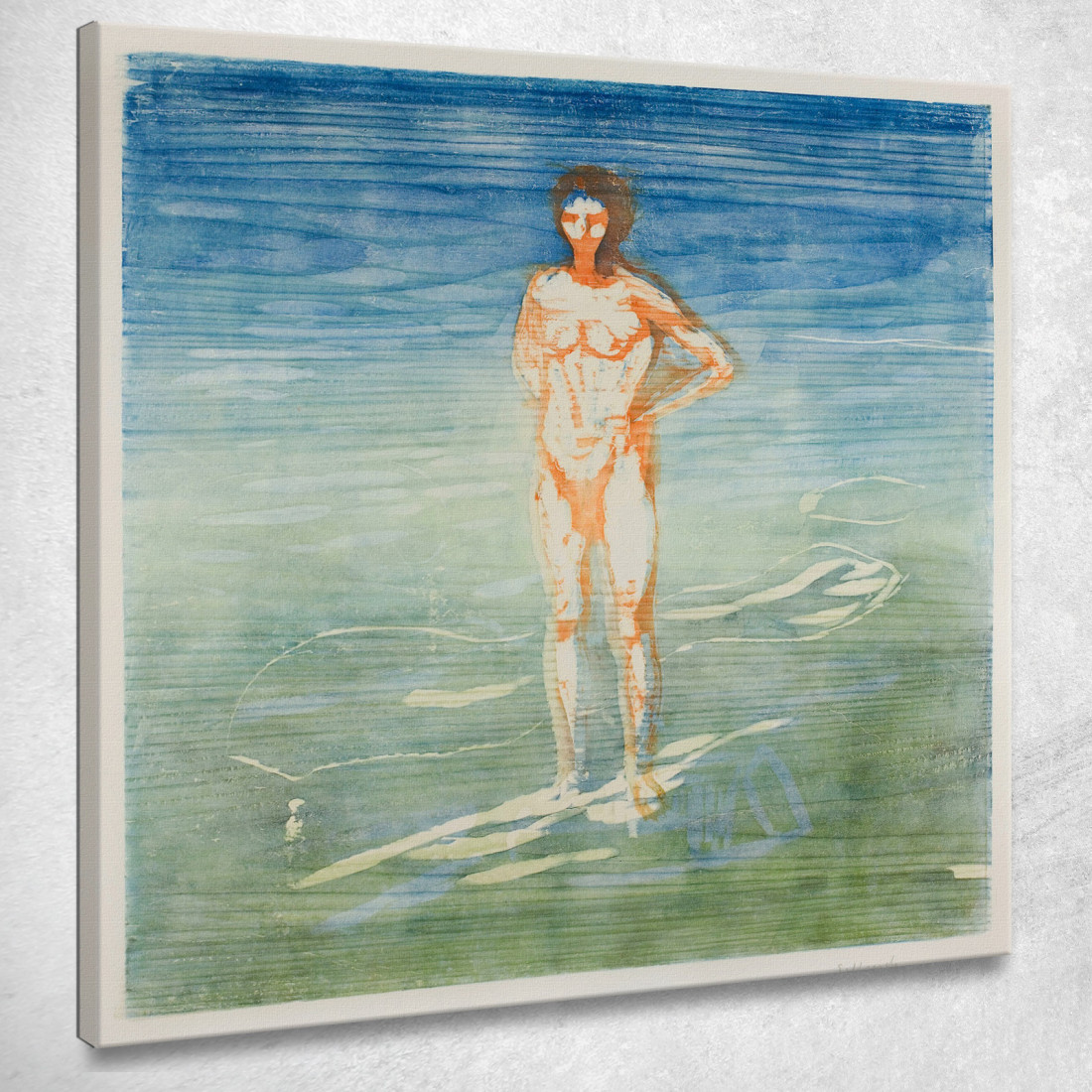 Uomo Che Fa Il Bagno 1899 Edvard Munch em185 quadro stampato su tela Uomo Che Fa Il Bagno 1899 Edvard Munch em185 quadro stampato su tela