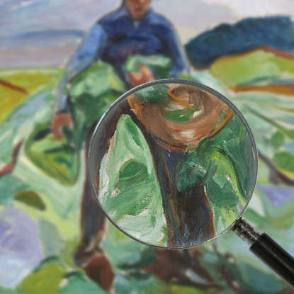 L'Uomo Nel Campo Di Cavoli Edvard Munch em186 quadro stampato su tela