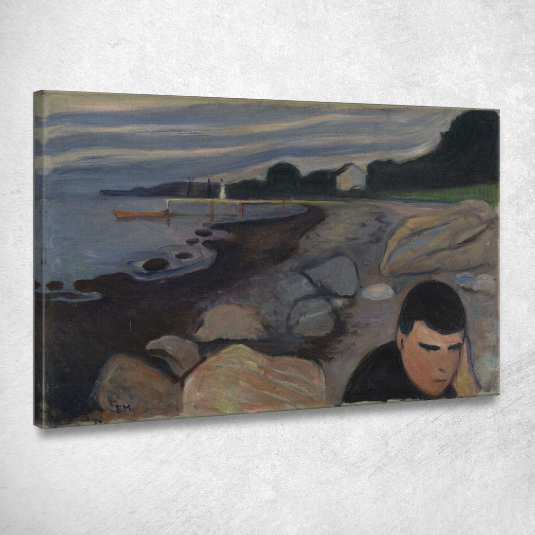 Malinconia Edvard Munch em195 quadro stampato su tela Malinconia Edvard Munch em195 quadro stampato su tela