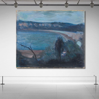 Al Chiaro Di Luna Sul Mediterraneo Edvard Munch em210 quadro stampato su tela