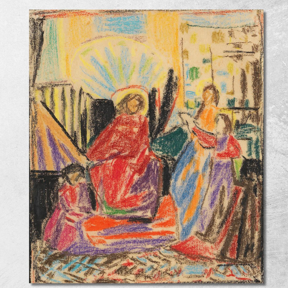 Motivo Religioso Adolf Hölzel ahl44 quadro stampato su tela Motivo Religioso Adolf Hölzel ahl44 quadro stampato su tela