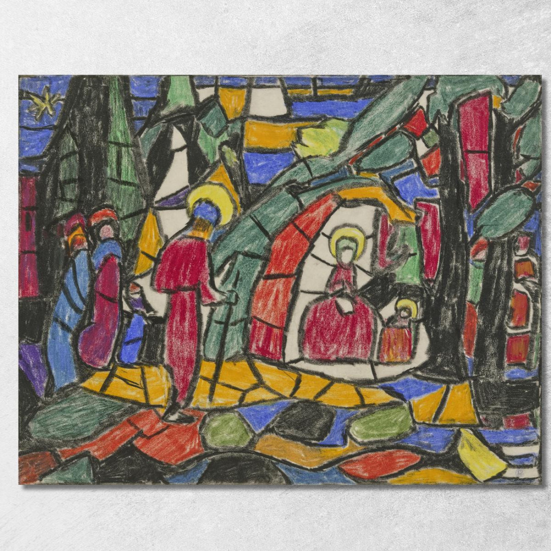 La Natività Adolf Hölzel ahl46 quadro stampato su tela La Natività Adolf Hölzel ahl46 quadro stampato su tela