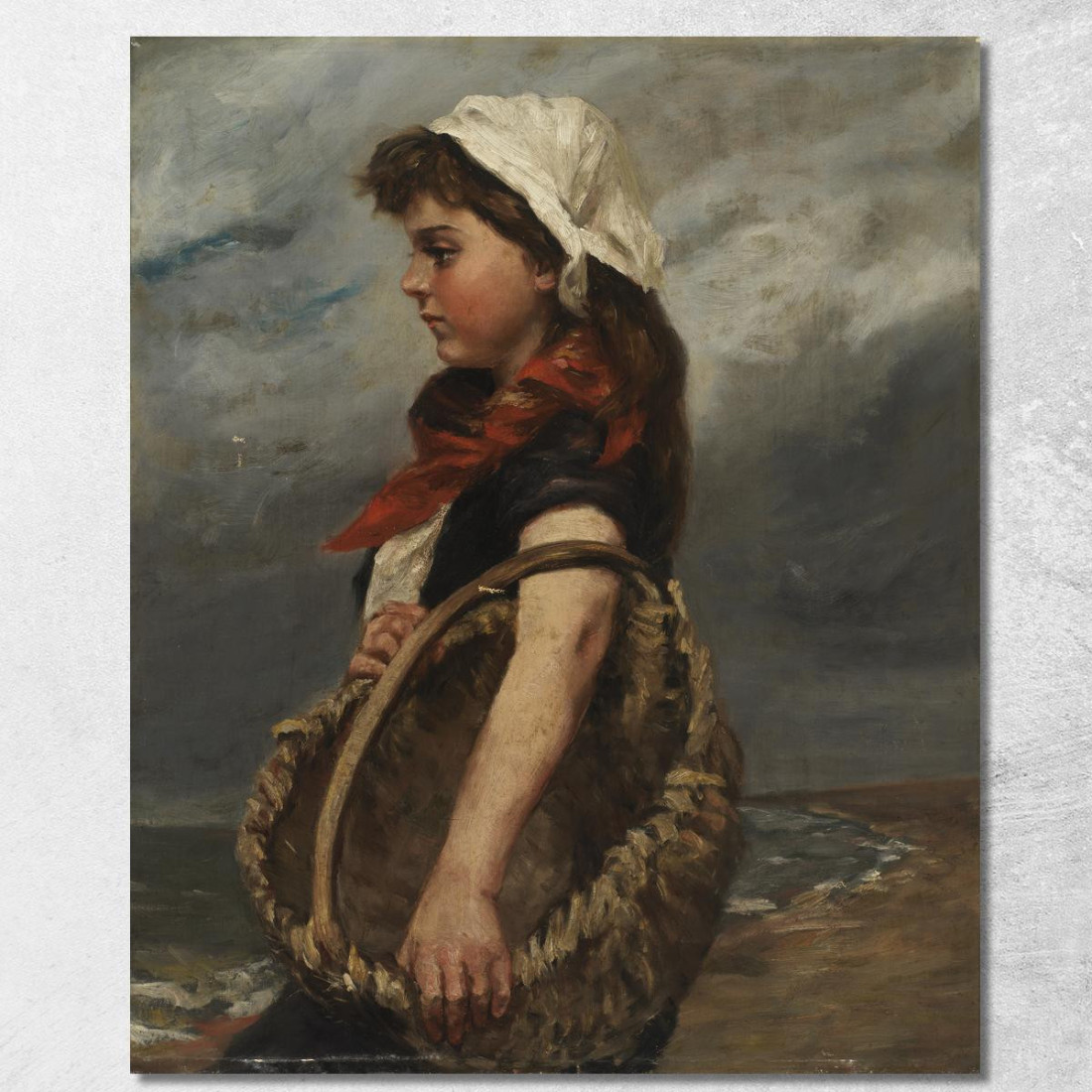 Ragazza Con Cesto Alice Pike Barney apb31 quadro stampato su tela Ragazza Con Cesto Alice Pike Barney apb31 quadro stampato su tela