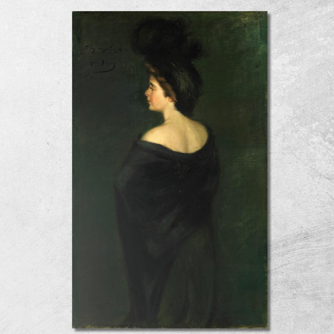 Laura In Nero Alice Pike Barney apb59 quadro stampato su tela Laura In Nero Alice Pike Barney apb59 quadro stampato su tela