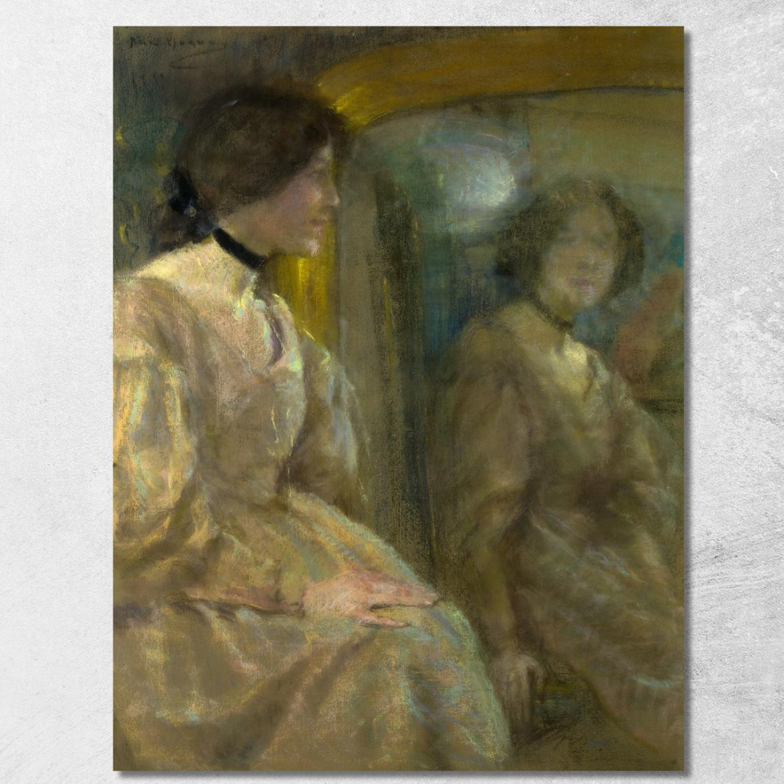 Riflessione Dello Specchio Alice Pike Barney apb75 quadro stampato su tela Riflessione Dello Specchio Alice Pike Barney apb75 quadro stampato su tela