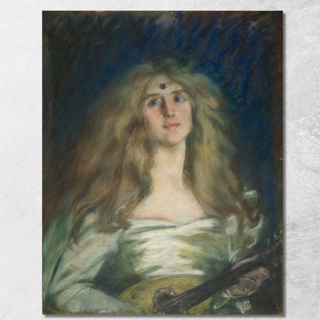 Natalie Con Il Mandolino Alice Pike Barney apb83 quadro stampato su tela