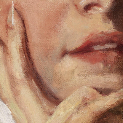 Autoritratto Con Jabot Alice Pike Barney apb98 quadro stampato su tela
