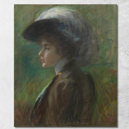 Il Cappello Piumato Alice Pike Barney apb111 quadro stampato su tela