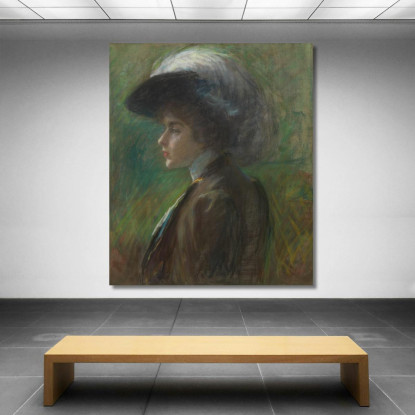 Il Cappello Piumato Alice Pike Barney apb111 quadro stampato su tela