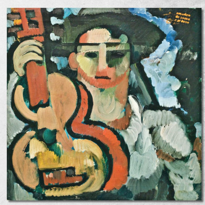 Cavaquinho Amadeo de Souza-Cardoso asc4 quadro stampato su tela