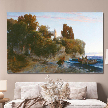 Castello Sul Mare E Omicidio Nel Giardino Del Castello Arnold Böcklin abk6 quadro stampato su tela