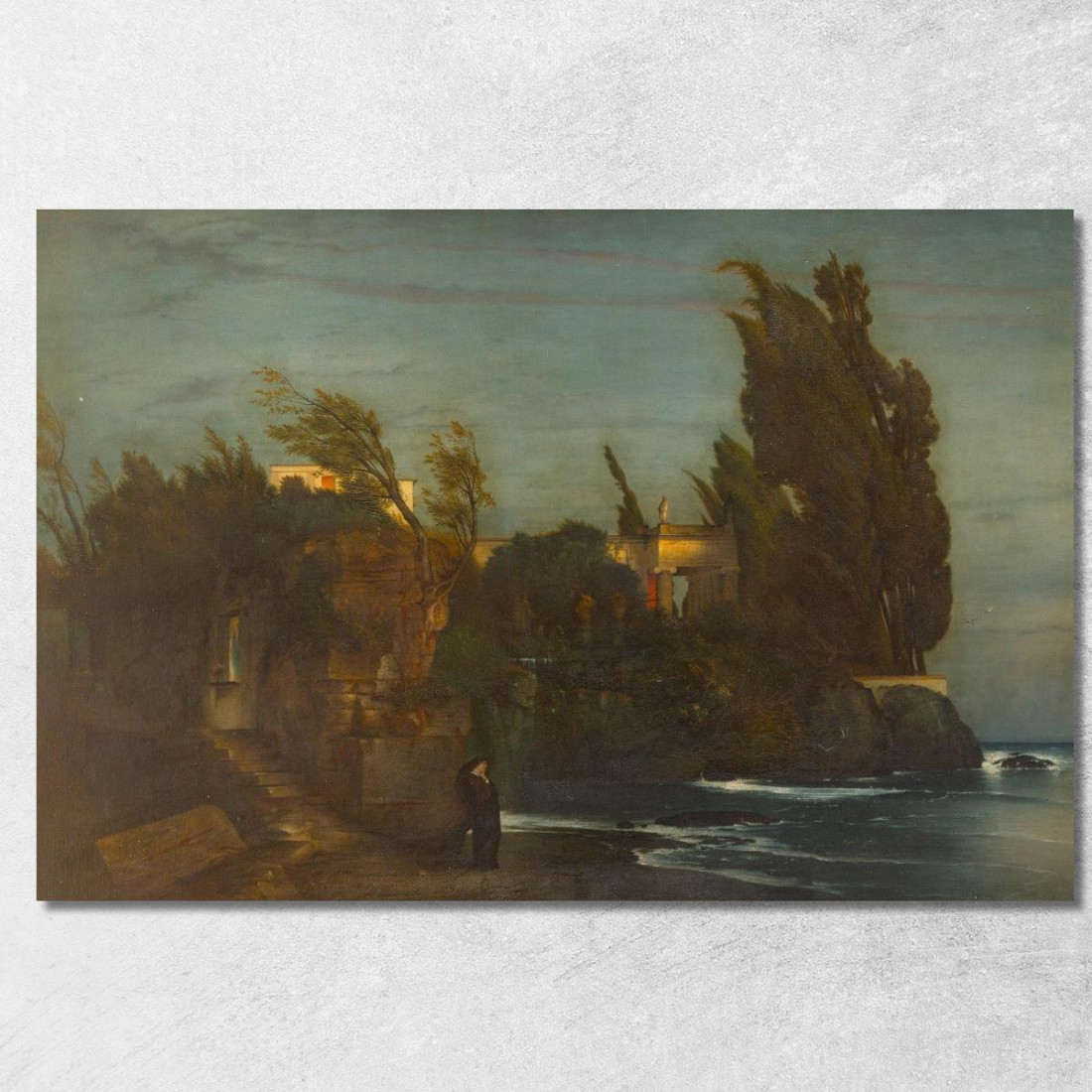 Fiesole Villa Al Mare Arnold Böcklin abk12 quadro stampato su tela Fiesole Villa Al Mare Arnold Böcklin abk12 quadro stampato su tela