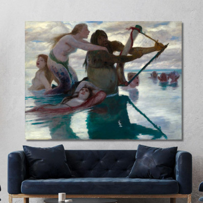 Nel Mare Arnold Böcklin abk17 quadro stampato su tela