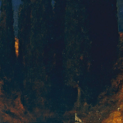 Isola Dei Morti Arnold Böcklin abk18 quadro stampato su tela