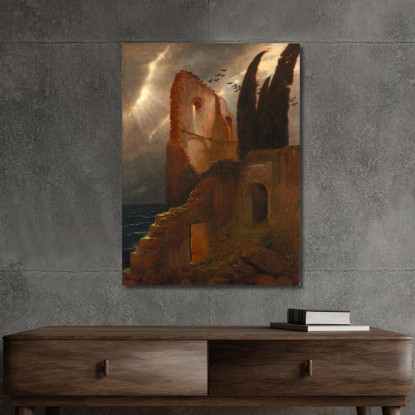 Rovina Sul Mare Arnold Böcklin abk54 quadro stampato su tela