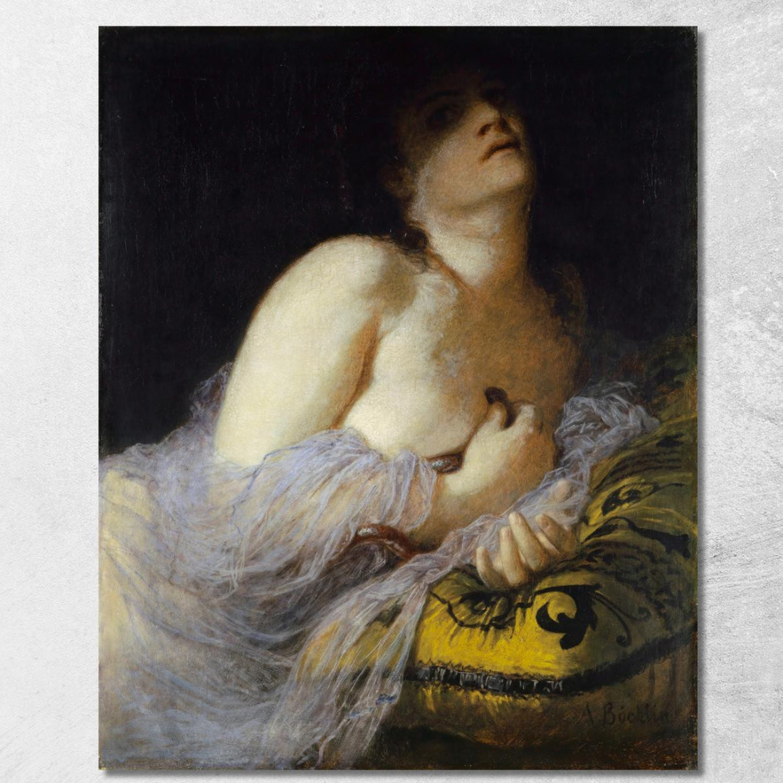 La Morte Di Cleopatra Arnold Böcklin abk63 quadro stampato su tela La Morte Di Cleopatra Arnold Böcklin abk63 quadro stampato su tela