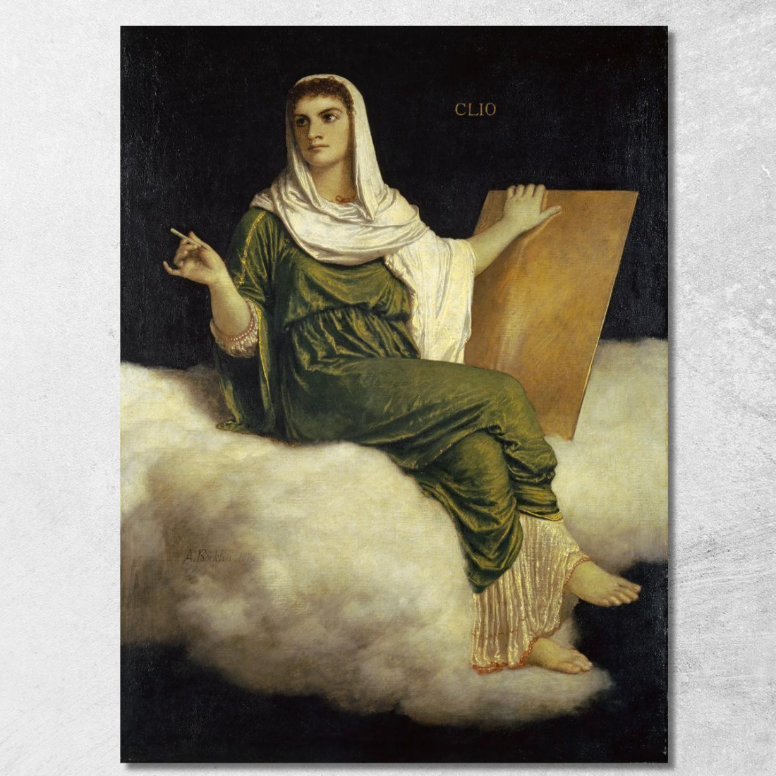 La Musa Clio Arnold Böcklin abk67 quadro stampato su tela La Musa Clio Arnold Böcklin abk67 quadro stampato su tela