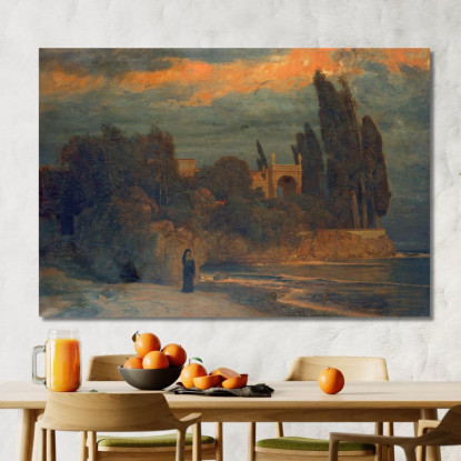 Villa Sul Mare Arnold Böcklin abk74 quadro stampato su tela