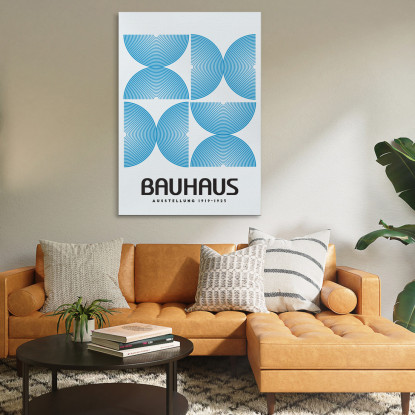 Quadro Bauhaus Struttura Geometrica Circolare Blu Bauhaus Style bhs15 quadro stampato su tela