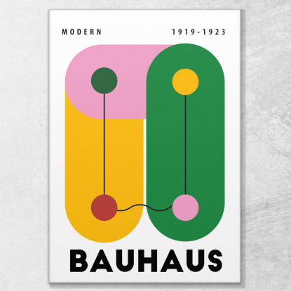 Quadro Bauhaus Elementi Connessi In Tonalità Vivaci Bauhaus Style bhs18 quadro stampato su tela