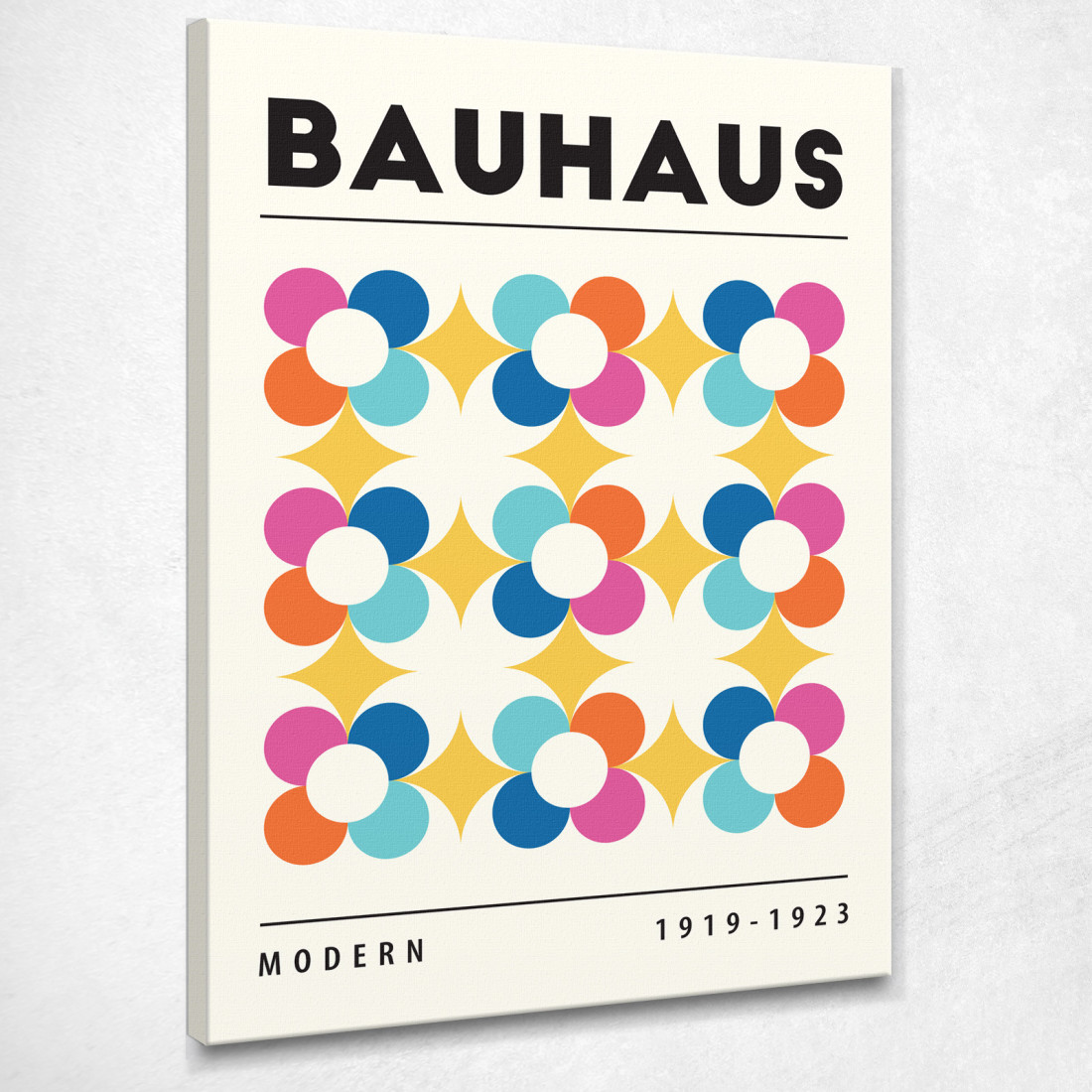 Quadro Bauhaus Pattern Floreale Astratto Bauhaus Style bhs24 quadro stampato su tela Quadro Bauhaus Pattern Floreale Astratto Bauhaus Style bhs24 quadro stampato su tela
