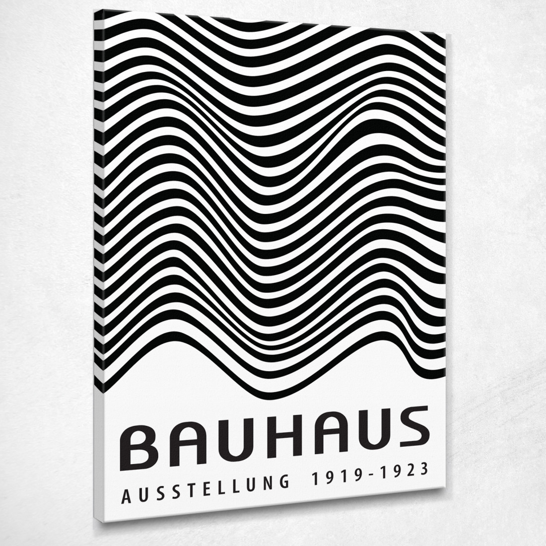 Quadro Bauhaus Onde Monocromatiche Ondulate Bauhaus Style bhs25 quadro stampato su tela Quadro Bauhaus Onde Monocromatiche Ondulate Bauhaus Style bhs25 quadro stampato su tela