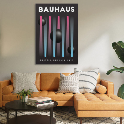 Quadro Bauhaus Sfere E Linee In Colori Neon Bauhaus Style bhs27 quadro stampato su tela