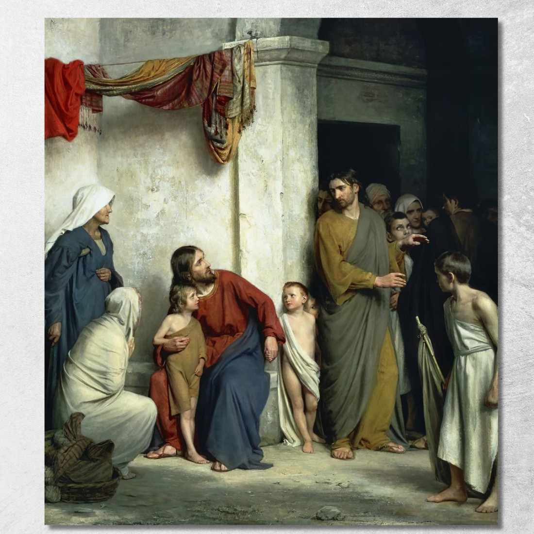 Cristo E I Bambini Carl Bloch cbl4 quadro stampato su tela Cristo E I Bambini Carl Bloch cbl4 quadro stampato su tela