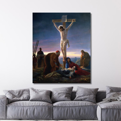 Cristo Sulla Croce Carl Bloch cbl9 quadro stampato su tela