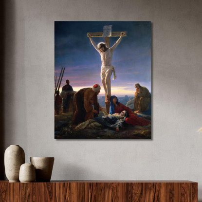 Cristo Sulla Croce Carl Bloch cbl9 quadro stampato su tela