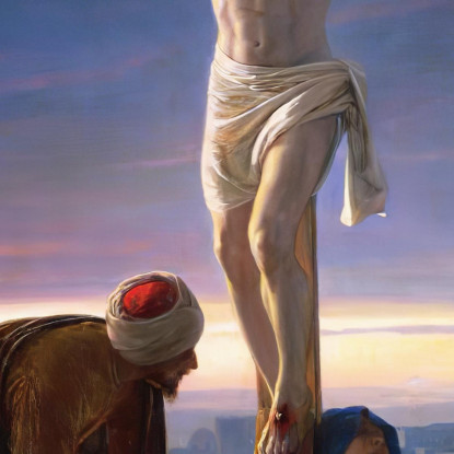 Cristo Sulla Croce Carl Bloch cbl9 quadro stampato su tela