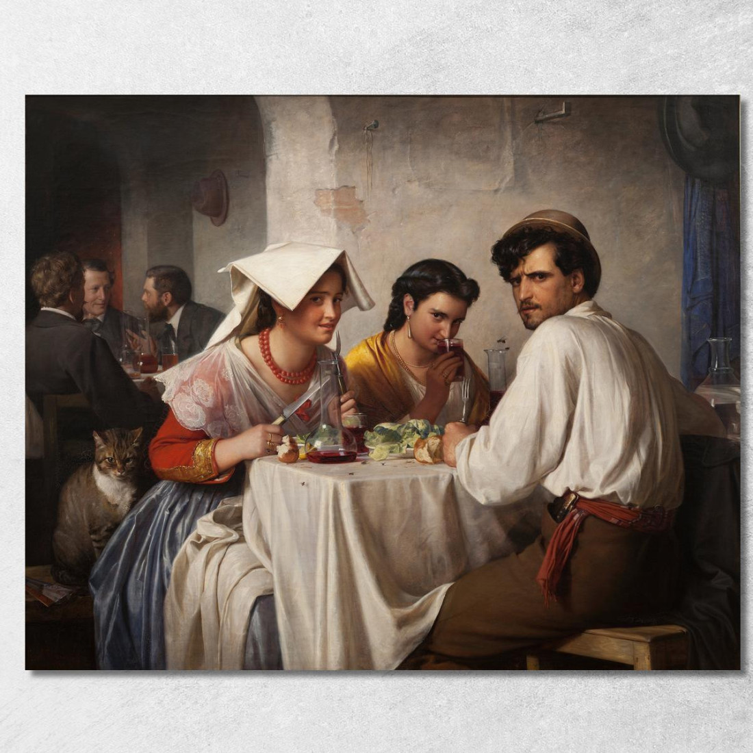 In Un'Osteria Romana Carl Bloch cbl19 quadro stampato su tela In Un'Osteria Romana Carl Bloch cbl19 quadro stampato su tela