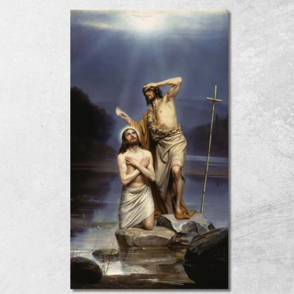 Il Battesimo Di Cristo Carl Bloch cbl28 quadro stampato su tela