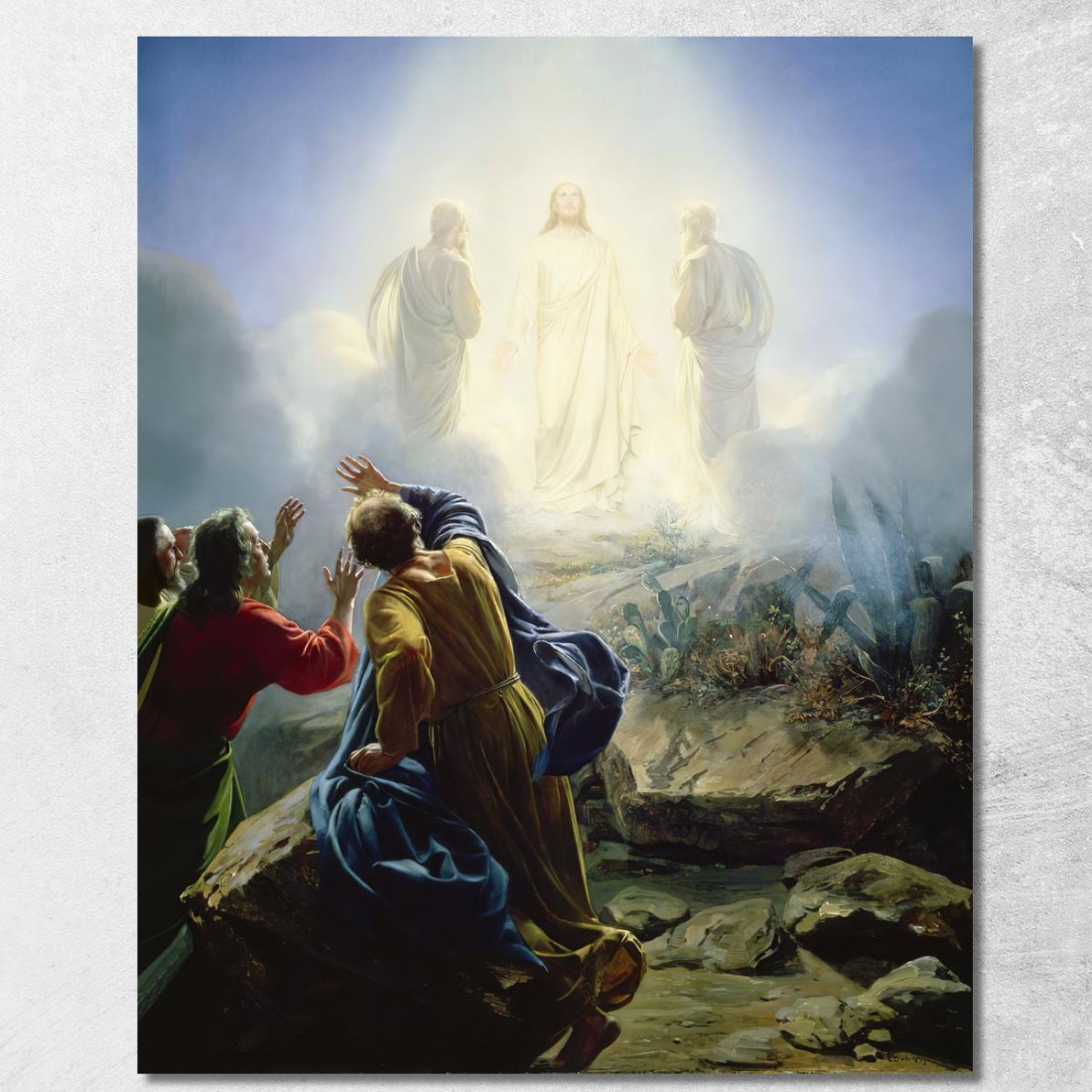 Trasfigurazione Di Gesù Carl Bloch cbl36 quadro stampato su tela Trasfigurazione Di Gesù Carl Bloch cbl36 quadro stampato su tela